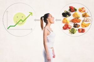 Young woman and a healthy diet concept