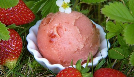 Erdbeereis - superschnell und ohne Milchprodukte