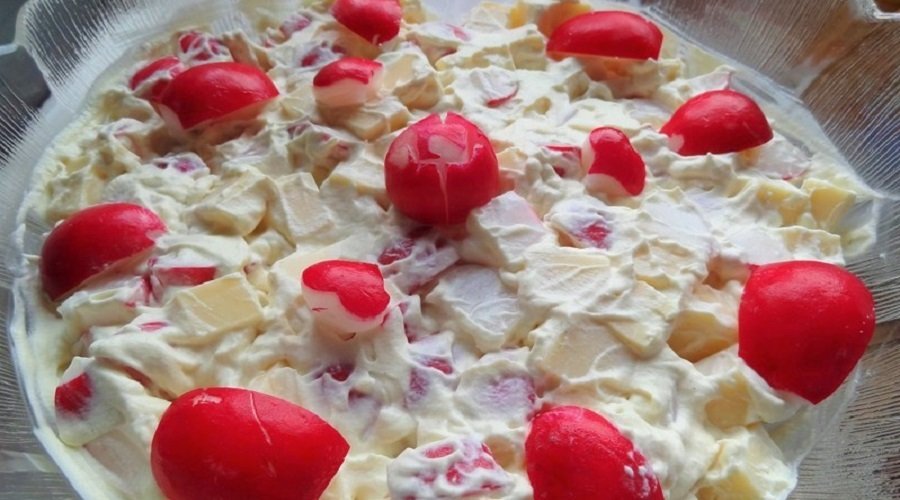 Käse-Radieschensalat, einfach und lecker, aus der LCHF-Küche