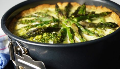 Brokkoli-Torte mit Spargel
