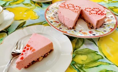 No-bake Erdbeer-Quark-Käsekuchen