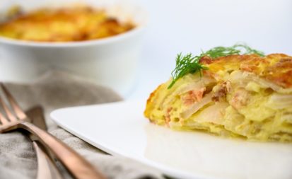 Lachsgratin - pescetarische Küche