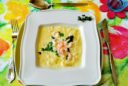 Feine Kohlrabi-Suppe mit Krabben