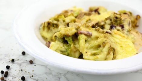 Brokkoligratin mit Bacon