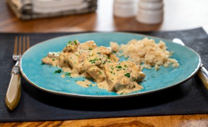 Schweinefilet in Estragon-Senfsauce