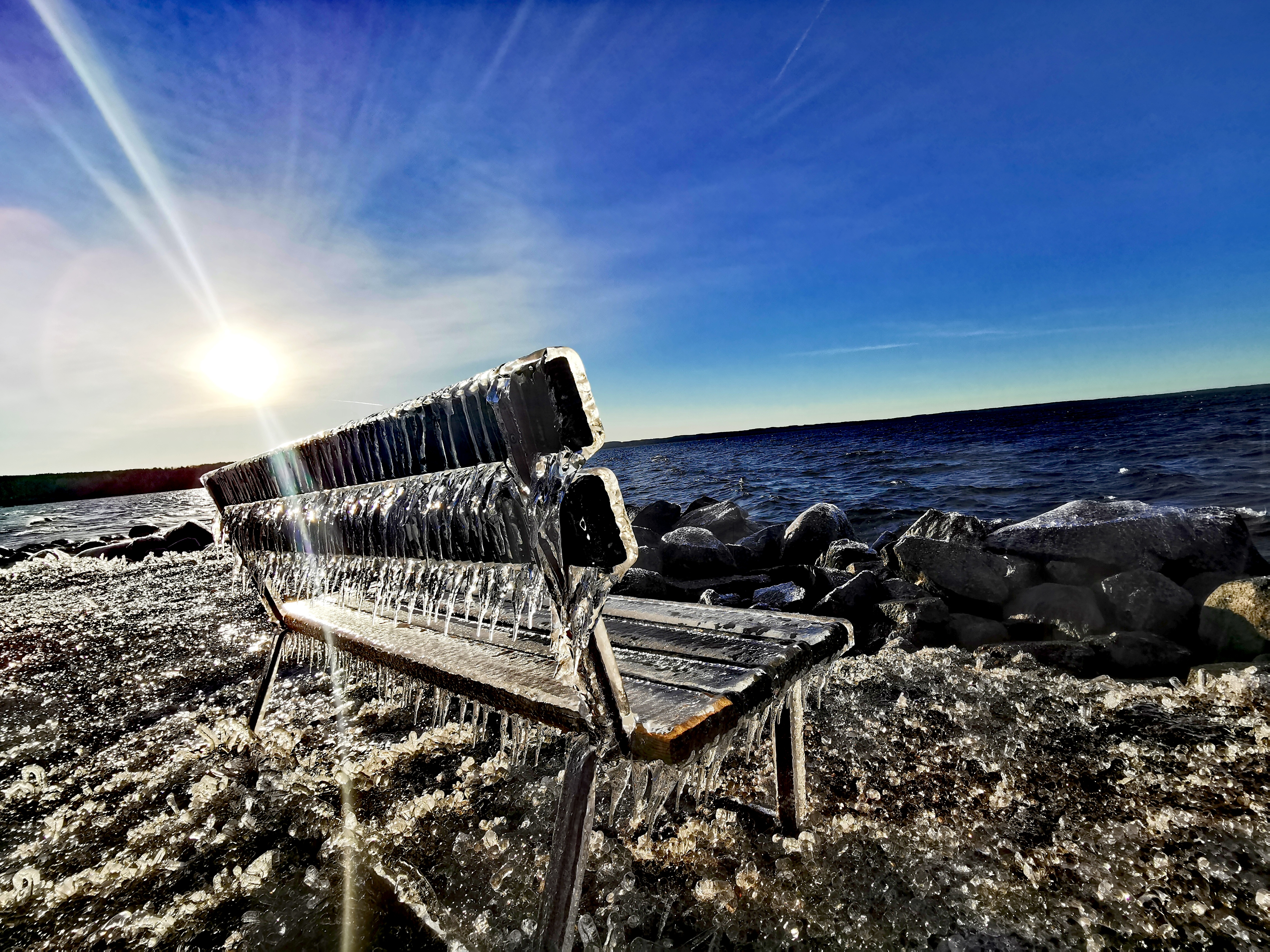 Eiszeit am See Unden / Schweden