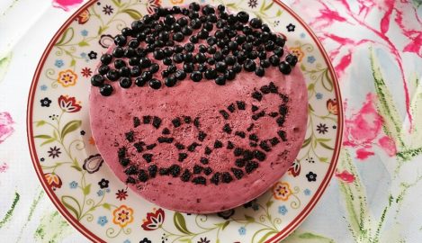 No-bake Blaubeerkäsekuchen mit Pekannussboden