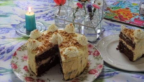 Schoko-Erdnussbutter-Torte