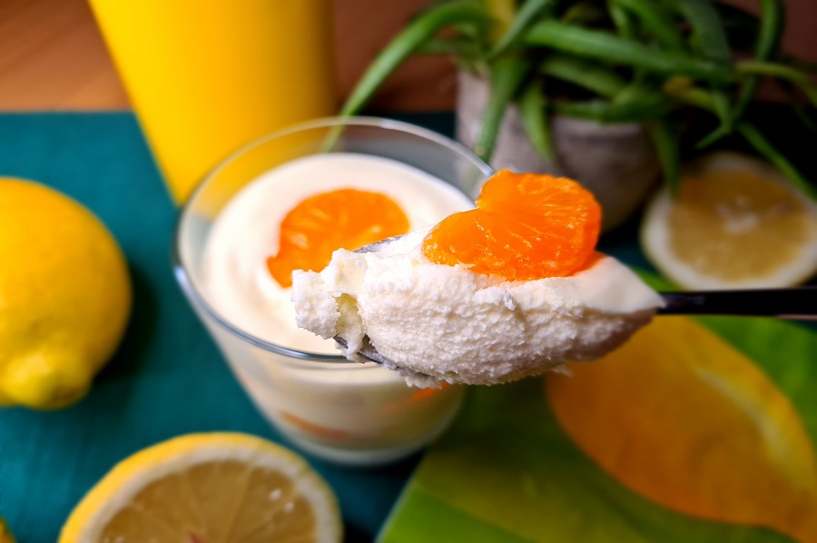 Zitronen-Mandarinen-Cremedessert  - ein Sommertraum