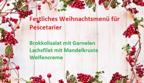 Festliches Weihnachtsmenü für Pescetarier