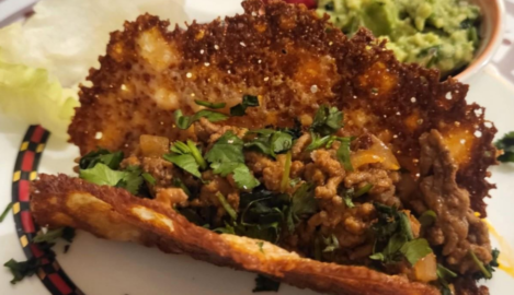 Käse-Tacos mit Hackfleischfüllung