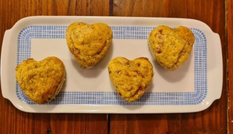 Salami-Käse-Herzen