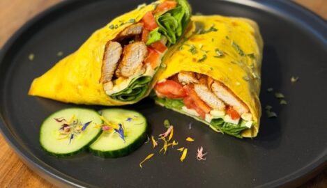 Hähnchen-Eier-Wraps