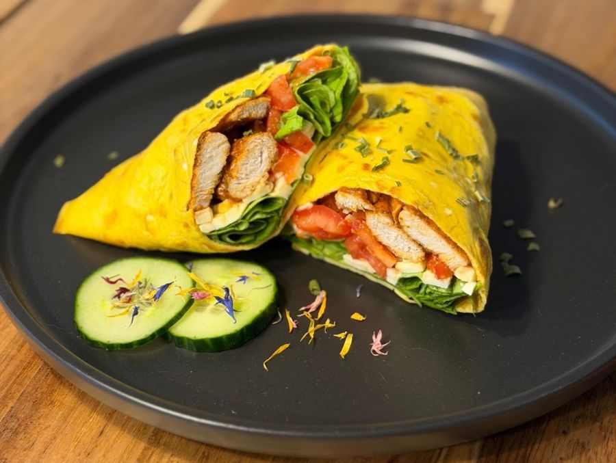 Hähnchen-Eier-Wraps